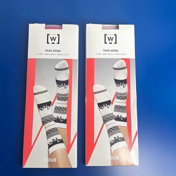 NWT Wolford Paige Socks Pink L 2 Pairs set - Picture 5 of 7